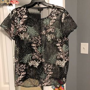 Lane Bryant black sheer top